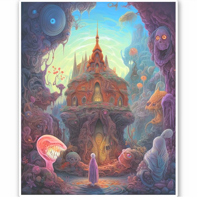 Sticker Weight Déplaisant House Surreal Art (Devant)