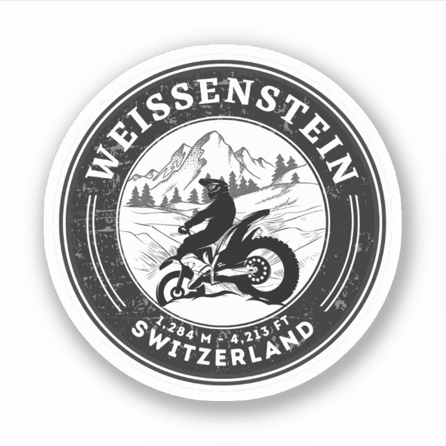 Sticker Weissenstein jura Alpes tour en moto suisse alpes (Devant)