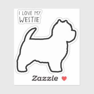 Sticker West Highland White Terrier Silhouette Westie Chie