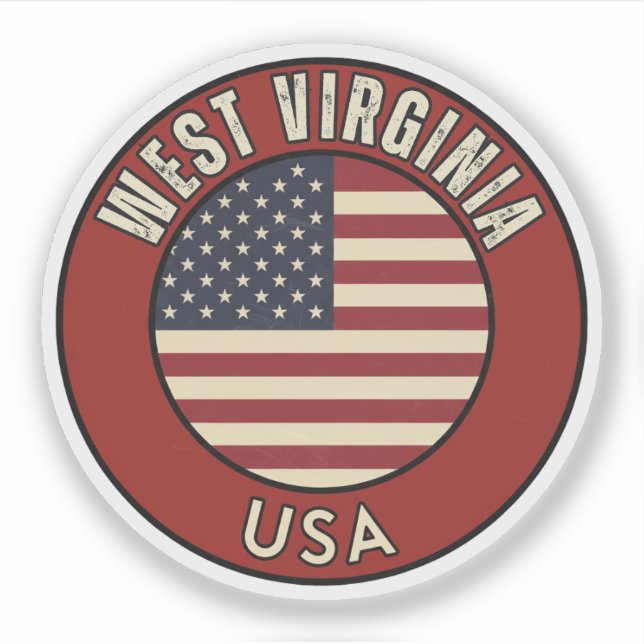 Sticker West Virginia  United States of America  (Devant)