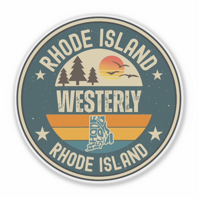 Sticker Westerly, Rhode Island (Devant)