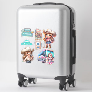 Sticker Western Cowgirl Country Music Star Custom