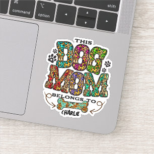 Sticker Western Leopard Patch Motif Chien Maman Animal Ani