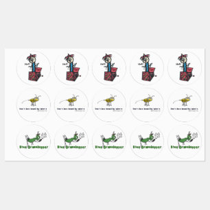 Sticker Whimsical : Blue Grasshopper, Don’t Be