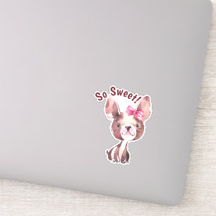 Sticker Whimsical Chien de Chien de Chien "So Sweet"