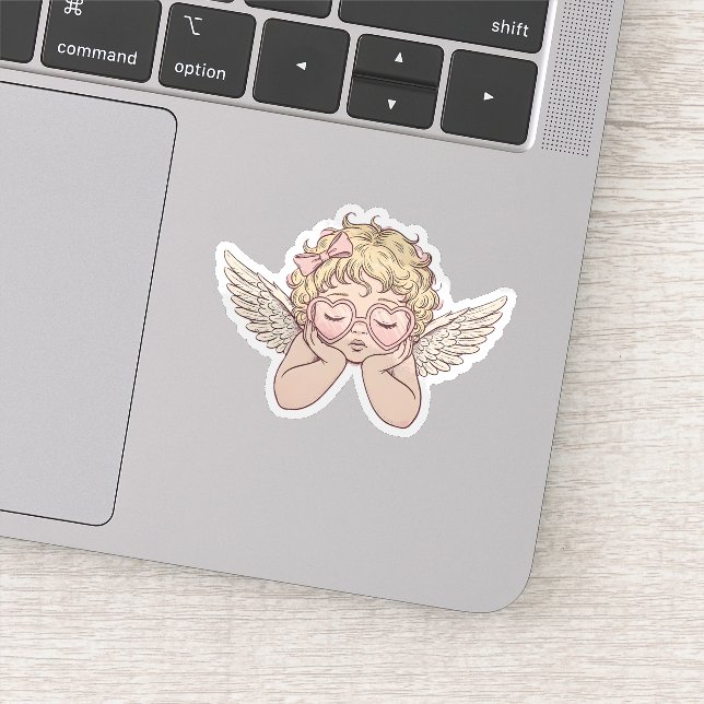 Sticker Whimsical Dreamscape Cherub with Hear (Détail)
