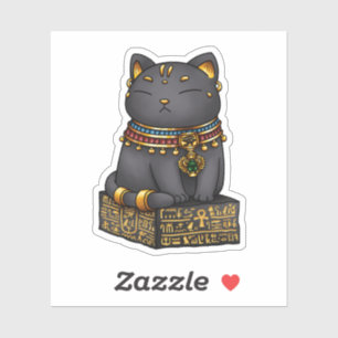 Sticker Whimsical égyptien Chat Dieu Bastet