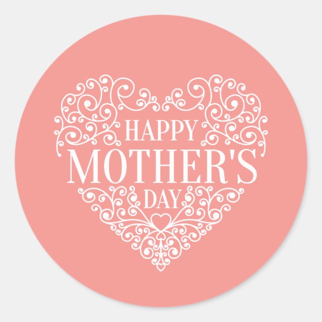 Sticker Whimsical Happy Mother's Day Sticker (Devant)
