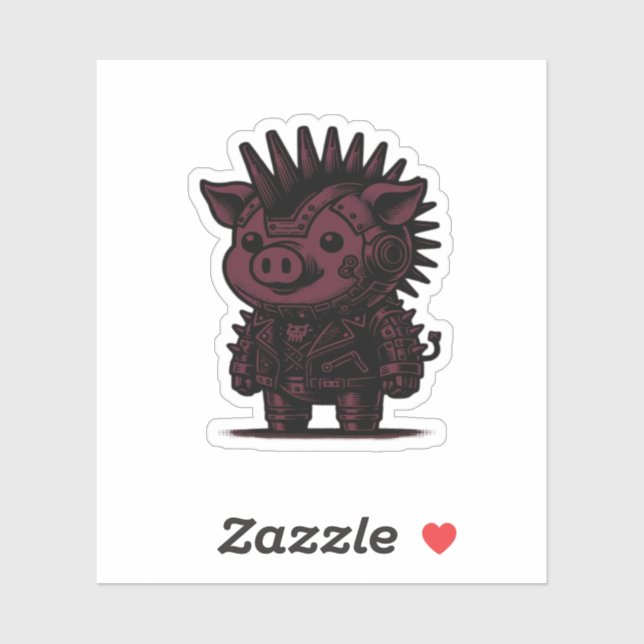 Sticker Whimsigoth Cyborg Sloth Art Vintage Design Classiq (Feuille)