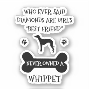 Sticker Whippet chien meilleur ami