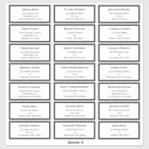 Sticker White and Black Greenery Mariage Adresse d'hôte