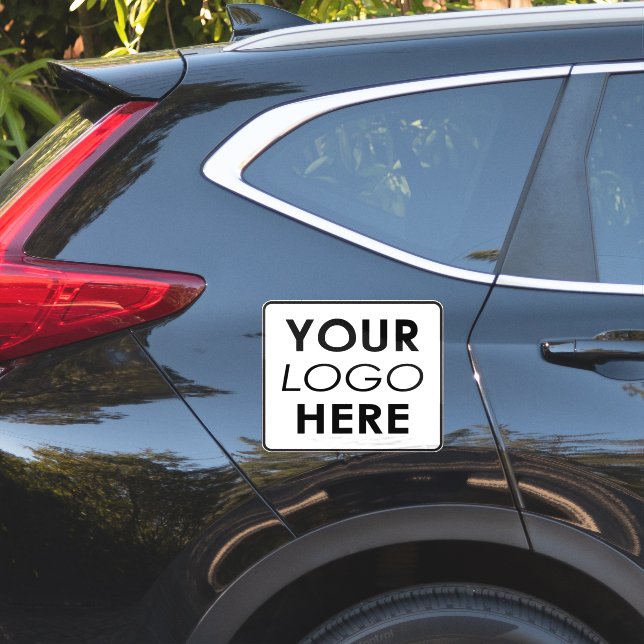 Sticker White Business Logo Entreprise Moderne Minimal (Coté voiture)