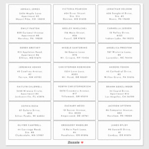 Sticker White Modern Bold Mariage Adresse d'hôte