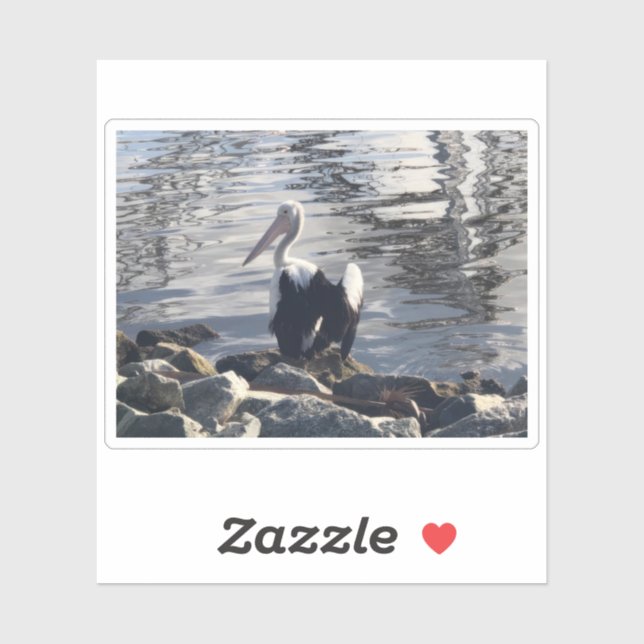 Sticker White Pelican (Feuille)