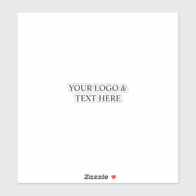 Sticker White Personalized – Your Logo & Text Here (Feuille)