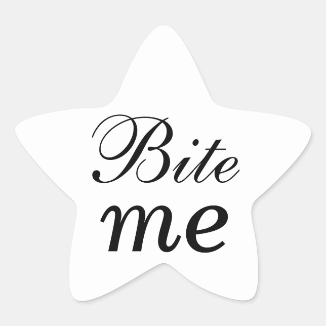 Sticker White Star Bite Me (Devant)