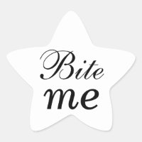 Sticker White Star Bite Me
