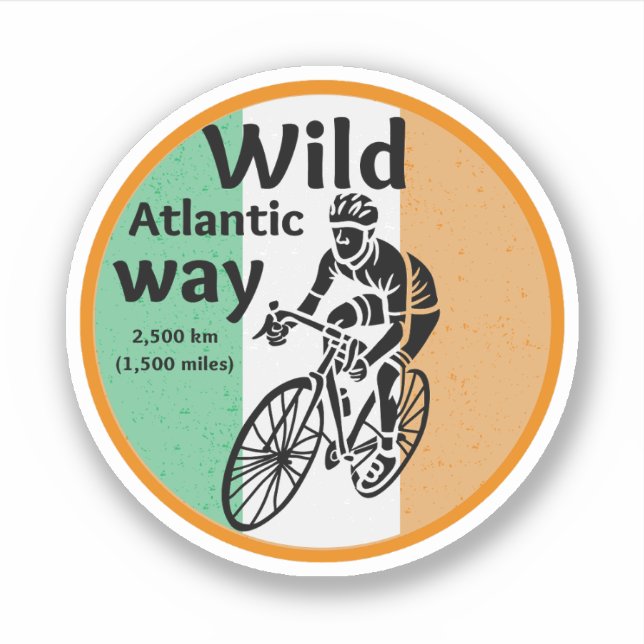 Sticker Wild Atlantic Way - essai touristique irlandais Ir (Devant)