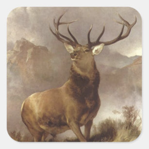 Sticker Wildlife Majestic Bull Elk Mountain Storm