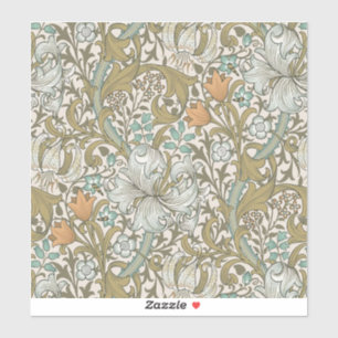 Sticker William Morris Lys Bleu Doré Classique