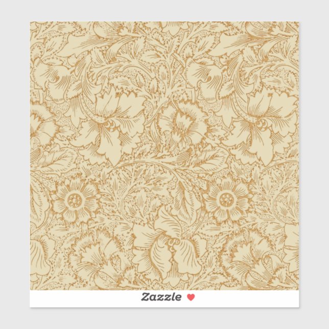 Sticker William Morris Papier peint floral Poppy (Feuille)