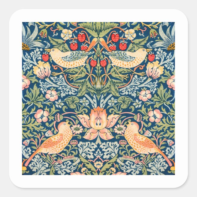 STICKER : WILLIAM MORRIS : STRAWBERRY THEVES (Devant)