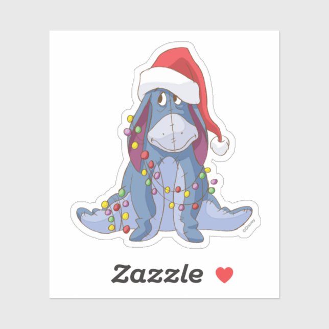 Sticker Winnie l'Ooh | Eeyore Santa Claus (Feuille)