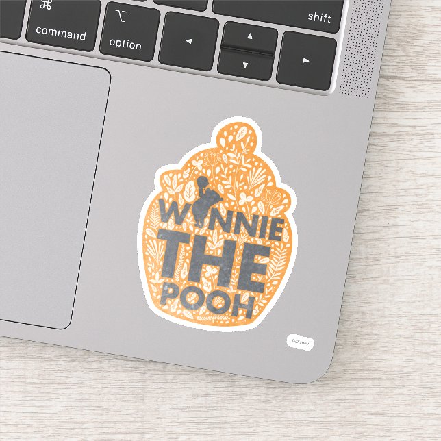 Sticker Winnie l'Ooh Floral Hunny Pot (Détail)