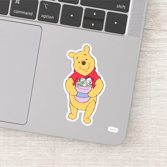 Sticker Winnie l'Ooh | Pot de miel plein d'oeufs de Pâques (Détail)