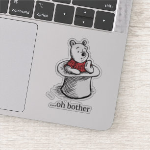 Sticker Winnie l'Ourson  Citation Oh Bother