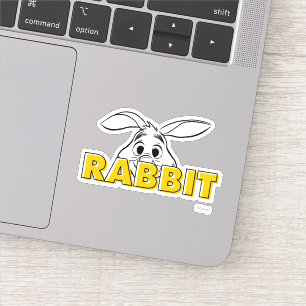 Sticker Winnie l'Ourson  Peek-A-Boo de lapin