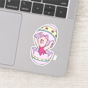 Sticker Winnie l'Ourson  Piglet dans l'oeuf de Pâques