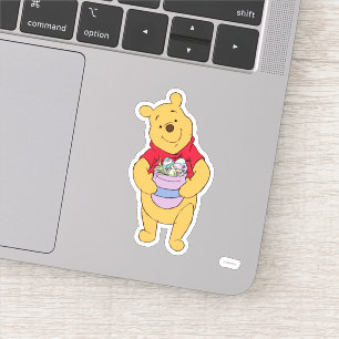 Sticker Winnie l'Ourson Pot de miel plein d'oeufs de Pâq