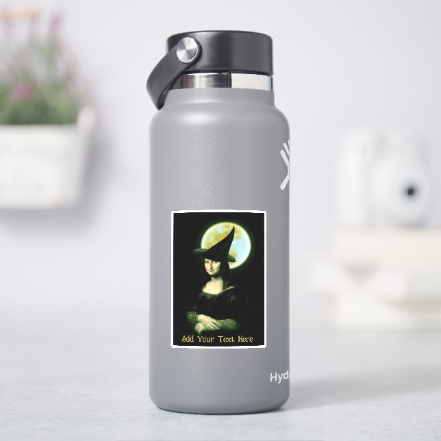Sticker Witch Mona Lisa Halloween (HydroFlask)