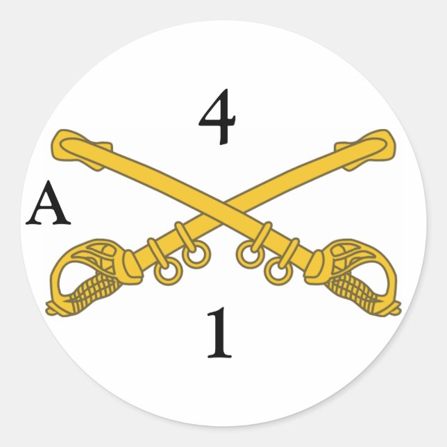 Sticker with  4cav insignia, 4, 1, A (Front)