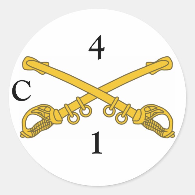 Sticker with 4cav insignia, 4, 1, C (Front)