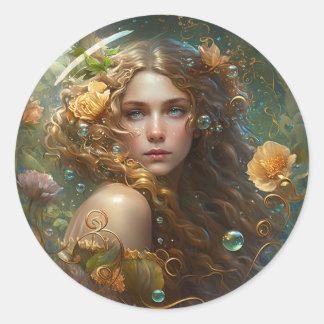 Sticker with a fantasy mermaid design 