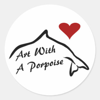 Sticker With A Porpoise - White