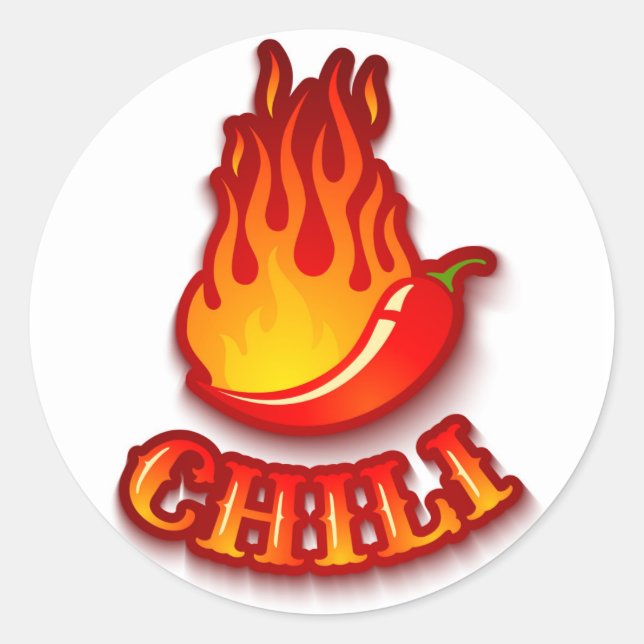 Sticker with a red hot chili pepper (Front)