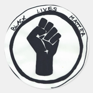 Sticker with Black Lives Matter fist