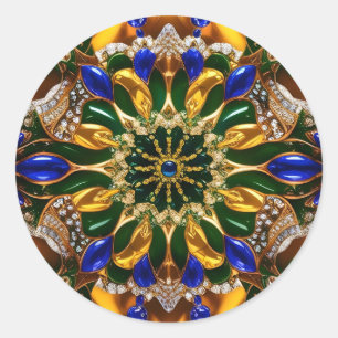 Sticker with Brazil Colours Design