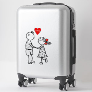 Sticker with Couple Love Text - Customizable
