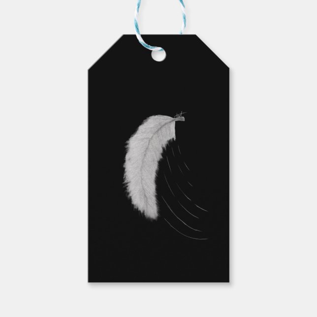 Sticker with feather gift tags (Front)