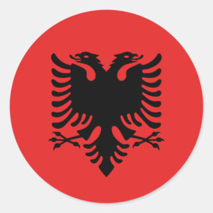 Sticker with Flag of Albania