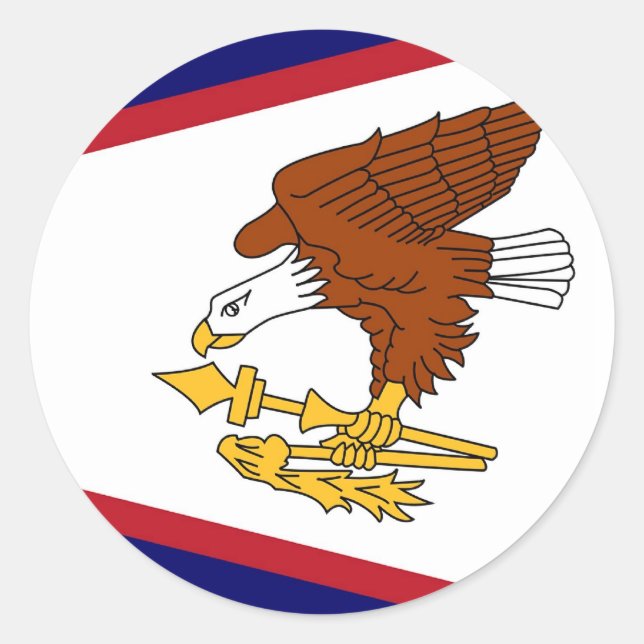 Sticker with Flag of American Samoa (Front)