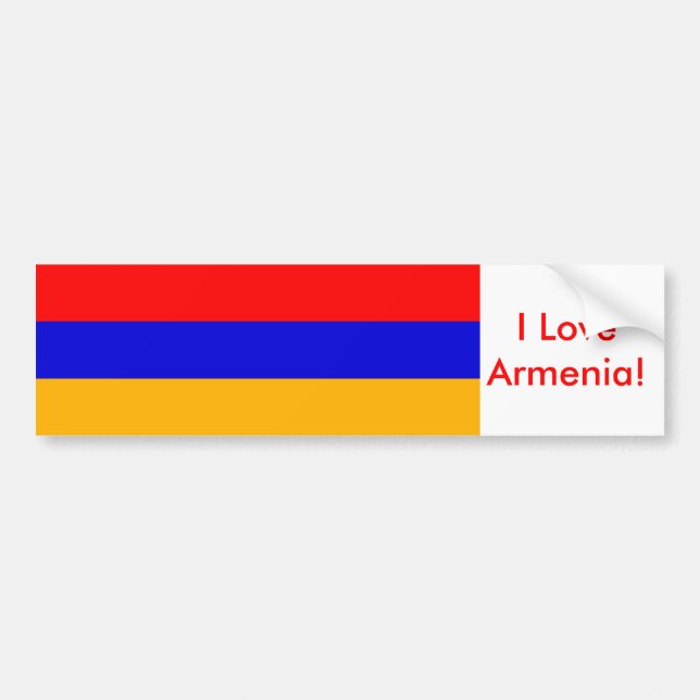 Sticker with Flag of Armenia (Front)