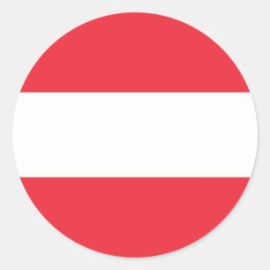 Sticker with Flag of Austria