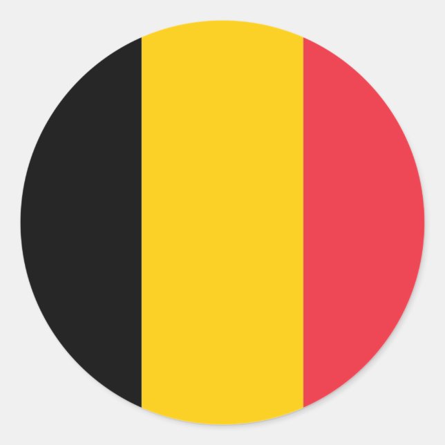 Sticker with Flag of Belgium (Front)