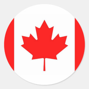 Sticker with Flag of Canada