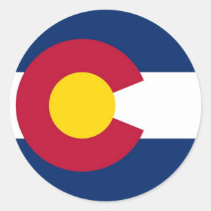 Sticker with Flag of Colorado